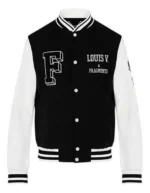 Embroidered Friends Leather Varsity Jacket Premium Friends Leather Varsity Jacket