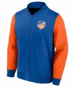 FC Cincinnati Blue and Orange Varsity Jacket