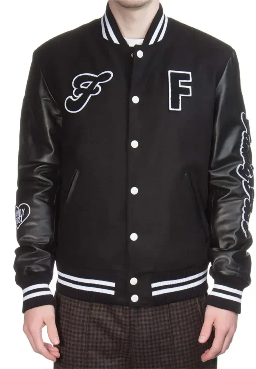 Family-First-Varsity-Wool-And-Leather-Full-snap-Black-Jacket.webp Family First Varsity Black Jacket