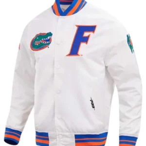 Florida Gators Classic White Satin Jacket