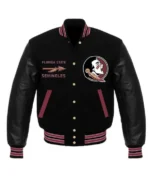 Florida State Seminoles Varsity Black Jacket with bold team design, premium comfort, and durable style. Shop now at 50% OFF.