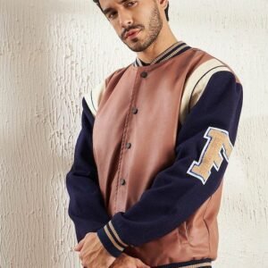 Fugazee Mandarin Collar Varsity Jacket