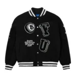 Fusionism 8 Ball Black Varsity Jacket