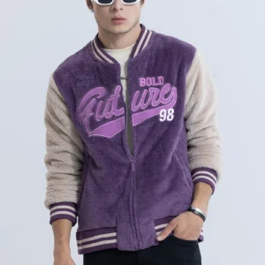Future Purple Fur Varsity Jacket