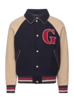 Gant Evening Blue Wool Varsity Jacket