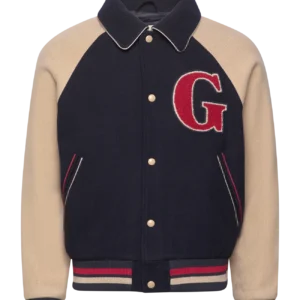 Gant Evening Blue Wool Varsity Jacket