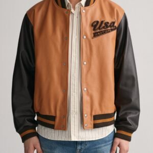 Gant Men Colour Blocked Stand Collar Full Sleeves Jacket