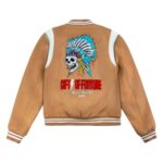 Gifts Of Fortune Never Die Tan Varsity Jacket