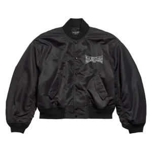 Globetrotter Nylon Satin Bomber Jacket