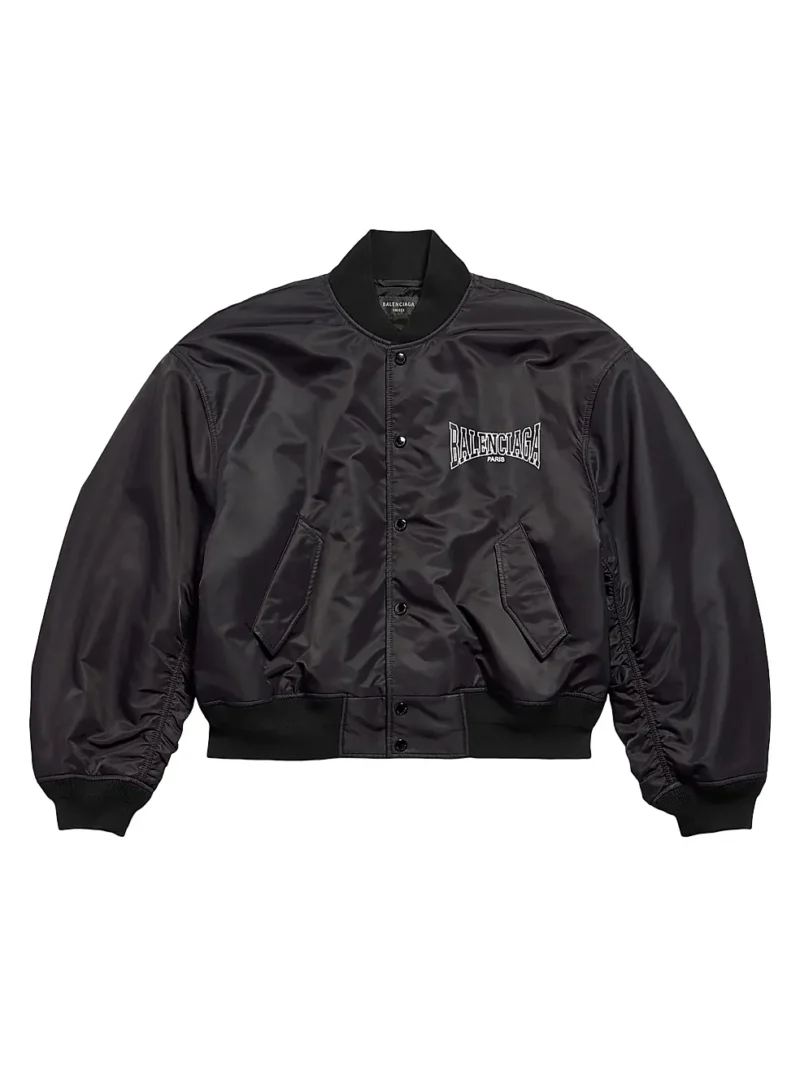 Globetrotter Nylon Satin Bomber Jacket