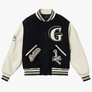 Goal Studio Black Multi Patched Varsity Jacket