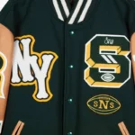 Golden Bear Leather Varsity Jacket