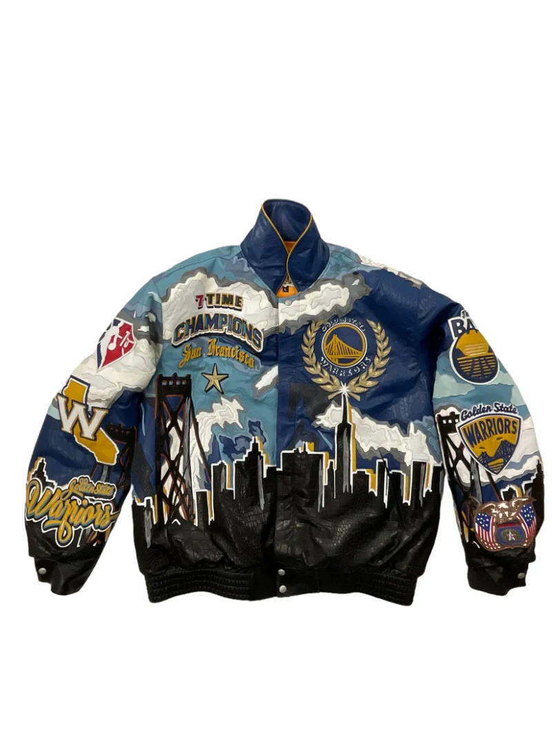 Golden State Warriors 7th Championship Leather Jacket Golden State Warriors 7th Championship Leather Jacket