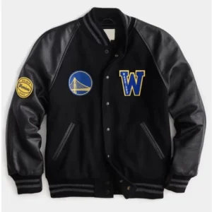 Golden State Warriors Black Varsity Jacket