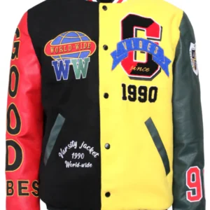 Good Vibes Worldwide Varsity Jacket