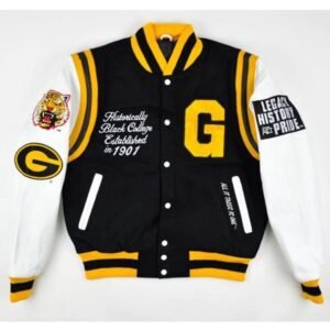 Grambling State University Motto 2.0 Black Varsity Jacket