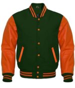 Green And Orange Varsity Jacket
