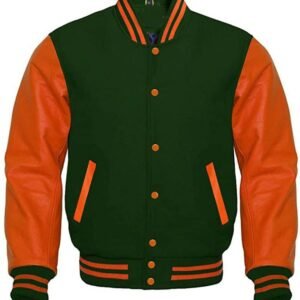 Green And Orange Varsity Jacket