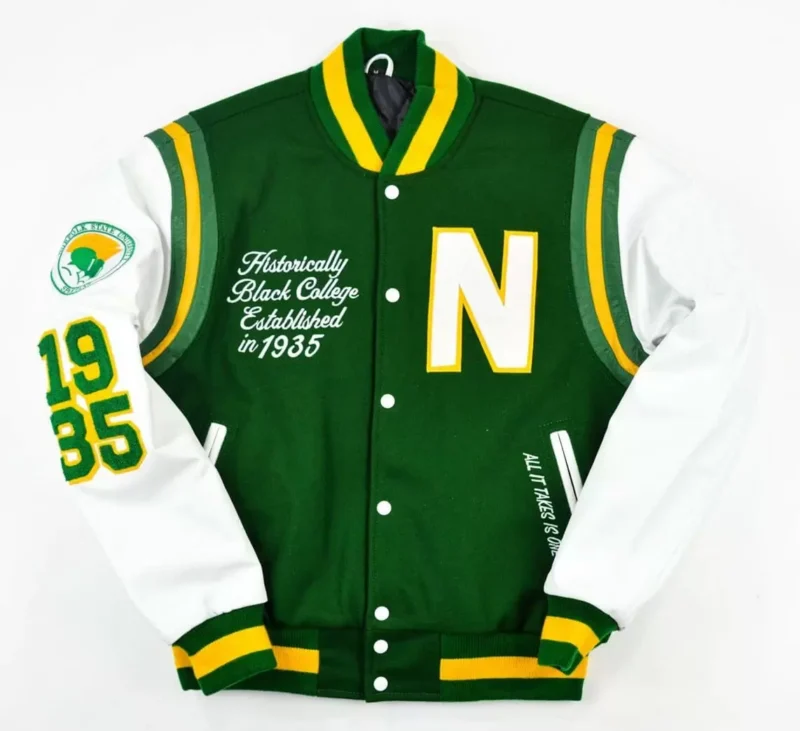 Green Norfolk State University Varsity Jacket
