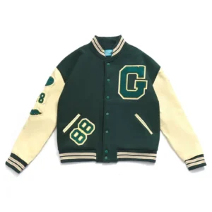 Grounds Green And White Varsity And Letterman Jacket