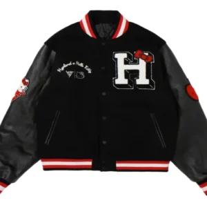 Hello Kitty Apples Black Varsity Jacket