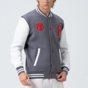 Holo Generation Jordan Dark Gray Letterman Jacket