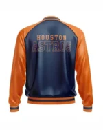 Houston Astros MLB Leather Bomber Jacket Houston Astros MLB Leather Bomber Jacket