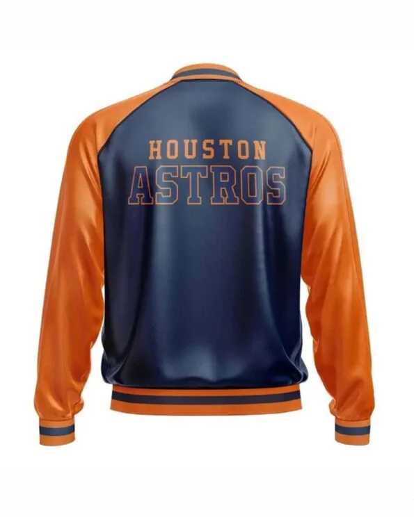 Houston Astros MLB Leather Bomber Jacket Houston Astros MLB Leather Bomber Jacket