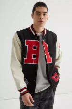 Houston Rockets Black And White Varsity Jacket