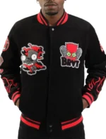 Hudson Bart Simpson Black Varsity Jacket