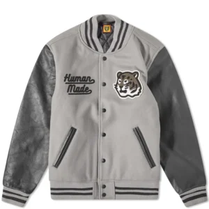 Human Made Grey Varsity Jacket