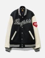 Human Made Penfolds Black And White Varsity Jacket