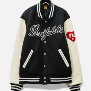 Human Made Penfolds Black And White Varsity Jacket