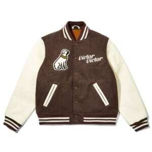 Human Made Victor Victor Brown Varsity Jacket