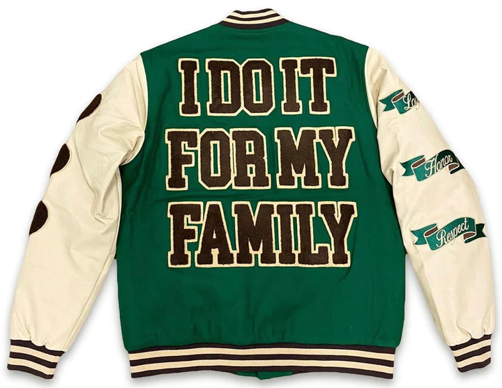 I-Do-It-For-My-Family-Green-Letterman-Jacket.webp I Do It For My Family Green Letterman Jacket