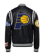 Indiana Pacers Vegan Black Leather Jacket