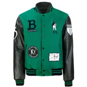 Issac Murphy Wool And Leather Varsity Jacket