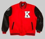 Kap Red And Black Letterman Jacket