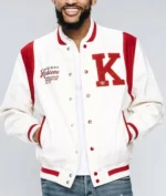 Kappa Alpha Psi Worlds Greatest Frat Varsity White Wool Jacket