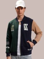 Ketch Colourblocked Varsity Jacket