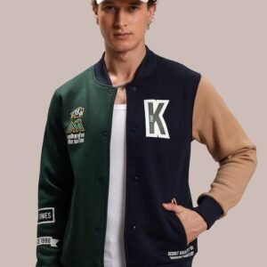 Ketch Colourblocked Varsity Jacket