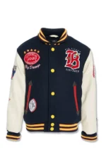 Kids Big Dawg Wool And Leather Varsity Jacket