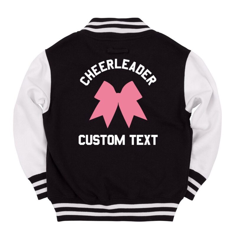 Kids Cheerleader Black And White Varsity Jacket