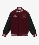 King Maroon And Black Varsity Jacket