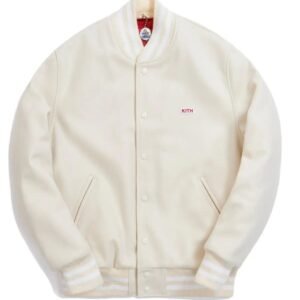 Kith x Coca-Cola x Golden Bear White Varsity Jacket
