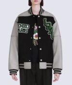 Kris Black Grey Varsity Jacket