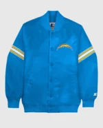 Los Angeles Chargers Varsity Satin Full-Snap Jacket