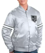 La Kings Silver Satin Jacket