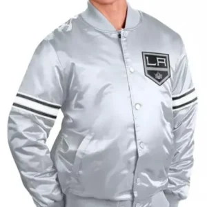 La Kings Silver Satin Jacket
