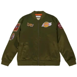 La Lakers Flight Green Bomber Jacket
